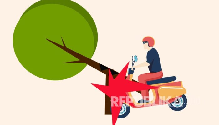 Motornya Tabrak Pohon, Pasangan Suami Istri Beserta Keponakannya Tewas di Kamojang Bandung