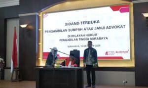 40 Advokat Muda Bersumpah Anti Suap di PT Surabaya, ini 40 Advokat Muda Bersumpah Anti Suap di PT Surabaya, ini Pesan Presiden FAMI