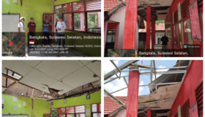 Tinjau Gedung Sekolah di Bangkala, Kadis Alamsyah:Insya Allah Tahun Ini di Kerjakan