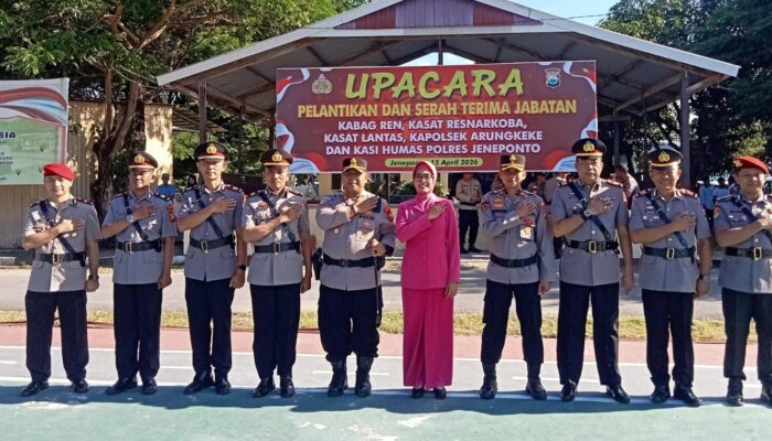 Sejumlah Perwira Polres Jeneponto Bergeser, AKBP Haryo Basuki Pimpin Sertijab